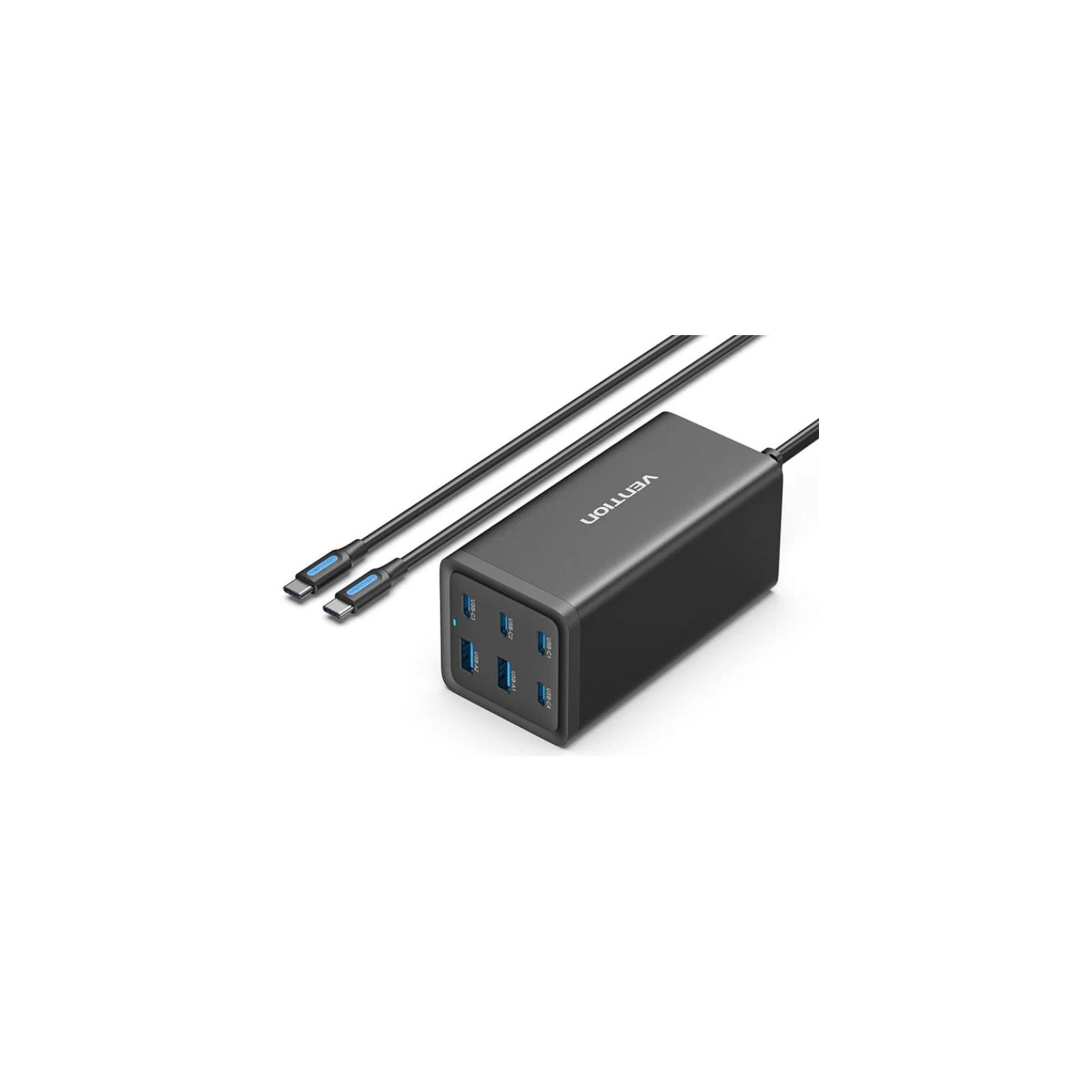 200W Wall Charger 4xUSB-C 2xUSB-A Black Vention