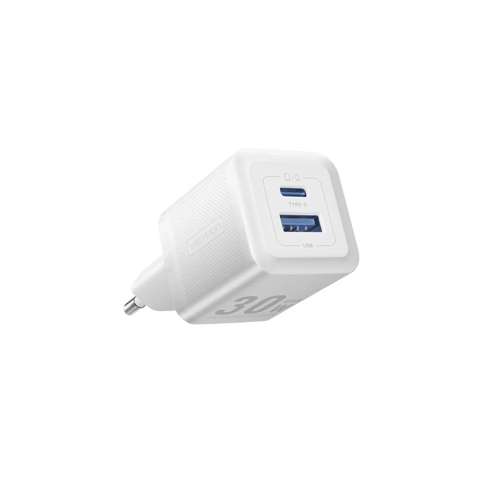 Vention 30W Wall Charger - Dual USB-C USB-A Fast Charging