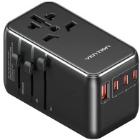 Universal Wall Charger 120W with 3x USB-C/USB-A Black Vention